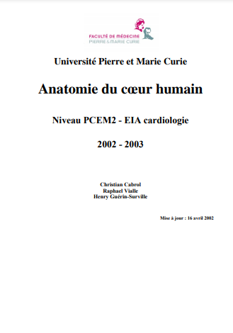 Lecture Sénégal Livre Anatomie du coeur humain 